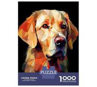 Puzzle Da 1000 Pezzi Per Adolescenti Golden Retriever Abstract Puzzle Per Adulti Giochi Divertenti Antistress Regali Unici Per Compleanno E Natale 52x38cm/1000pcs