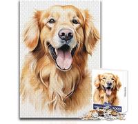 Puzzle da 1000 pezzi per adolescenti Golden Retriever Bellissimo gioco di design Regalo di compleanno Opera d'arte Dimensioni 50x75cm
