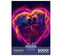Puzzle Da 1000 Pezzi Per Adolescenti Golden Retriever Love Puzzle Per Adolescenti Gioco Rompicapo Regali Per Donne Attività Divertenti A Casa 52x38cm/1000pcs