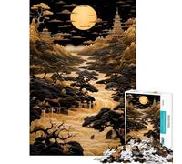 Puzzle da 1000 pezzi per adolescenti Golden River puzzle per adulti giocattolo antistress ideale per le vacanze a casa per ammazzare il tempo e per allenare la mente (dimensioni 50x75cm)