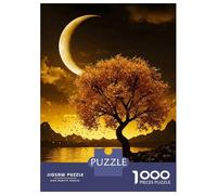 Puzzle Da 1000 Pezzi Per Adolescenti Golden Tree Under Crescent Moon Puzzle Per Adulti Giochi Per Famiglie Un'opera D'arte Regali Antistress 38x26cm/1000pcs