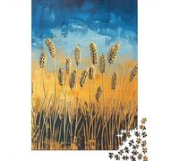 Puzzle Da 1000 Pezzi Per Adolescenti Golden Wheat Field Painting Puzzle Per Adulti Giocattolo Decorazione Da Parete Arte Da Parete Offerta Come Regalo Per Tutta La Famiglia 70x50cm/1000pcs