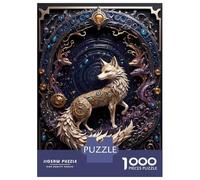 Puzzle Da 1000 Pezzi Per Adolescenti Golden White Fox Steampunk Puzzle Per Adolescenti Gioco Rompicapo Ma Divertente E Umoristico Compleanno 38x26cm/1000pcs