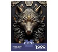Puzzle Da 1000 Pezzi Per Adolescenti Golden Wolf Sun God Art Puzzle Per Adulti Gioco Pratico Sfida Difficile Regali Per Amici E Familiari 38x26cm/1000pcs