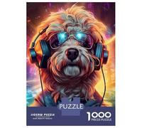 Puzzle Da 1000 Pezzi Per Adolescenti Goldendoodle Cyberpunk Puzzle Per Adulti Giochi Per Famiglie Un'opera D'arte Regali Unici Per Compleanno E Natale 70x50cm/1000pcs