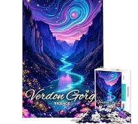 Puzzle da 1000 pezzi per adolescenti Gole del Verdon Francia Puzzle per adulti antistress sfida educativa impegnativa (dimensioni 38x26cm)