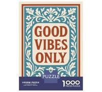 Puzzle Da 1000 Pezzi Per Adolescenti Good Vibes Only Floral Art Puzzle Per Adulti Gioco Rompicapo Assemblaggio Di Modelli Regali Di Compleanno E Unici 70x50cm/1000pcs