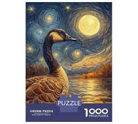 Puzzle Da 1000 Pezzi Per Adolescenti Goose Under Starry Night Sky Puzzle Per Adulti Giocattolo Decorazione Da Parete Taglio Di Precisione Sfida Educativa 38x26cm/1000pcs