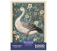 Puzzle Da 1000 Pezzi Per Adolescenti Goose William Morris Floral Puzzle Per Adulti Gioco Rompicapo Difficile Divertente Attività A Casa 38x26cm/1000pcs