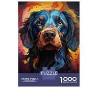 Puzzle Da 1000 Pezzi Per Adolescenti Gordon Setter Art Print Puzzle Per Adulti Giocattolo Decorazione Da Parete Corsa Di Velocità Manuale Sfida Da Completare 38x26cm/1000pcs