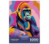 Puzzle Da 1000 Pezzi Per Adolescenti Gorilla Abstract Flat Puzzle Per Adulti Giochi Rilassanti Decorazione Per La Casa Offerta Come Regalo Per Tutta La Famiglia 38x26cm/1000pcs