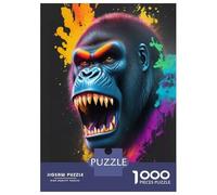 Puzzle Da 1000 Pezzi Per Adolescenti Gorilla Splash Art Puzzle Per Adulti Gioco Per Famiglie Decorazione Perfetta Attività Divertenti A Casa 52x38cm/1000pcs