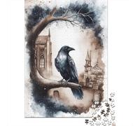 Puzzle Da 1000 Pezzi Per Adolescenti Gothic Raven Art Print Puzzle Per Adulti Gioco Pratico Analisi E Logica Regalo Di Compleanno, Regali, 38x26cm/1000pcs
