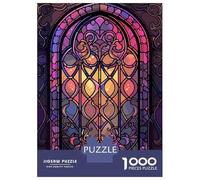 Puzzle Da 1000 Pezzi Per Adolescenti Gothic Stained Glass Window Puzzle Per Adulti Giocattolo Decorazione Da Parete Un'opera D'arte Per Compleanno, Natale 70x50cm/1000pcs