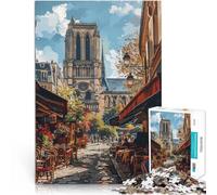 Puzzle da 1000 pezzi per adolescenti Graffiti di Parigi Francia Giochi educativi Decorazione della casa Lista dei desideri con Babbo Natale 52x38cm