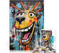 Puzzle da 1000 pezzi per adolescenti Graffiti luminosi di Street Art Antistress Sfida difficile Migliorare l'amore tra le coppie 52x38cm