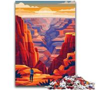 Puzzle da 1000 pezzi per adolescenti, Grand Canyon Sunset, con poster abbinato e foglio di quiz per bambini dai 14 anni in su (50x75cm)