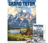 Puzzle da 1000 pezzi per adolescenti Grand Teton National Park USA Giocattolo educativo Regali di compleanno Giochi educativi Aiuta il cervello Esercizio dimensioni 50x75cm