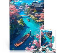 Puzzle da 1000 pezzi per adolescenti Grande villaggio di Sakura giochi divertenti per famiglie è ideale come regalo per tutta la famiglia 75x50cm