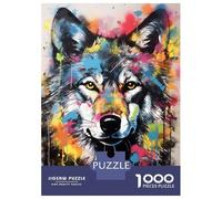 Puzzle Da 1000 Pezzi Per Adolescenti Gray Wolf Banksy Graffiti Puzzle Per Adolescenti Gioco Rompicapo Regali Per Donne Attività Divertenti A Casa 38x26cm/1000pcs