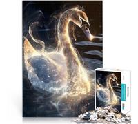 Puzzle da 1000 pezzi per adolescenti Grazia del cigno luminoso giochi divertenti per famiglie Decorazioni e regali unici per la casa 52x38cm