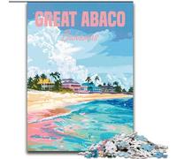 Puzzle da 1000 pezzi per adolescenti, Great Abaco, Bahamas, isola, per bambini dai 14 anni in su, gioco educativo, sfida, regalo per compleanni, 50x75cm