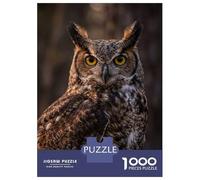 Puzzle Da 1000 Pezzi Per Adolescenti Great Horned Owl Portrait Puzzle Per Adulti Gioco Pratico Assemblaggio Di Modelli Regali Unici Per Compleanni E Occasioni Speciali 38x26cm/1000pcs
