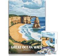 Puzzle da 1000 pezzi per adolescenti Great Ocean Walk Australia Paesaggio Arte Gioco educativo Analisi e logica Giocattoli antistress Dimensioni 38x52cm