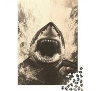 Puzzle Da 1000 Pezzi Per Adolescenti Great White Shark Art Print-8 Puzzle Per Adulti Giocattoli Antistress Migliorano La Memoria Regali Di Compleanno E Unici 70x50cm/1000pcs