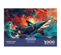 Puzzle Da 1000 Pezzi Per Adolescenti Great White Shark Art Print Puzzle Per Adulti Gioco Pratico Ma Divertente E Umoristico Sfida Educativa 70x50cm/1000pcs