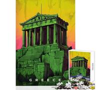 Puzzle da 1000 pezzi per adolescenti Grecia Propaganda Arte Giocattolo educativo Idee regalo Gioco pratico Lista dei desideri con Babbo Natale dimensioni 50x75cm