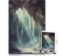 Puzzle da 1000 pezzi per adolescenti Grotta mistica con raggi di luce Vacanza a casa Tempo libero Giochi rilassanti Regali per donne e uomini (dimensioni 50x75cm)