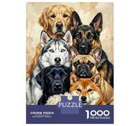 Puzzle Da 1000 Pezzi Per Adolescenti Group Portrait of Various Dog Breeds Puzzle Giochi Divertenti Regalo Decorativo Perfetto Per Amici E Familiari 52x38cm/1000pcs