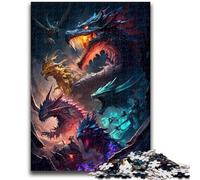 Puzzle da 1000 pezzi per adolescenti, gruppo di draghi, divertimento in famiglia, attività divertenti a casa, regalo di compleanno, regali di viaggio, per ragazzi dai 14 anni in su, 38x26cm