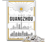 Puzzle da 1000 pezzi per adolescenti Guangzhou Cina, per bambini dai 14 anni in su, gioco educativo, sfida, regalo per compleanni, 26x38cm