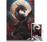Puzzle da 1000 pezzi per adolescenti Guardiano del drago nero Ideale passatempo tranquillo al chiuso Giocattolo di gioco con taglio di precisione superiore Dimensioni 38x52cm