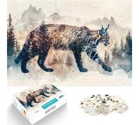 Puzzle da 1000 pezzi per adolescenti Guardiano della lince Gioco impegnativo e gioco in famiglia è ideale come regalo per tutta la famiglia 38x26cm