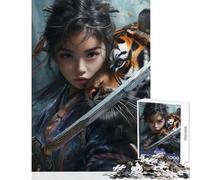 Puzzle da 1000 pezzi per adolescenti Guardiano della Tigre Giocattolo Decorazione da parete Regali per donne e uomini Gioco pratico Difficile da completare Dimensioni 38x26cm