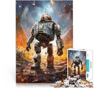 Puzzle da 1000 pezzi per adolescenti Guerra dei robot Giocattolo educativo intellettuale decomprimente Lista dei desideri con Babbo Natale 38x26cm