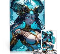 Puzzle da 1000 pezzi per adolescenti Guerriera Anime Difficile da completare ma divertente e umoristico con poster abbinato e foglio di quiz 38x26cm