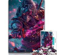 Puzzle da 1000 pezzi per adolescenti guerriera giapponese per adolescenti attività divertenti per la famiglia a casa regalo di compleanno regali di viaggio 26x38cm