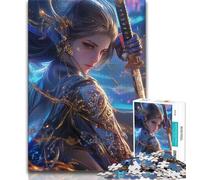 Puzzle da 1000 pezzi per adolescenti guerriere ninja giapponesi regali per adolescenti gioco educativo sfida giocattolo per donne e uomini (26x38cm)