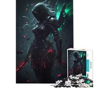 Puzzle da 1000 pezzi per adolescenti Guerriero Angelo Oscuro gioco rompicapo educativo ottimo regalo per giochi decorazione per la casa (dimensioni 38x52cm)