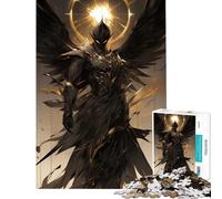 Puzzle da 1000 pezzi per adolescenti Guerriero Angelo Oscuro gioco rompicapo educativo ottimo regalo per giochi decorazione per la casa (dimensioni 50x75cm)