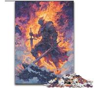 Puzzle da 1000 pezzi per adolescenti "Guerriero della Fiamma", educativo e didattico, ideale come regalo per tutta la famiglia (dimensioni 50x75cm)