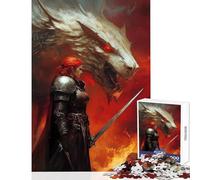 Puzzle da 1000 pezzi per adolescenti Guerriero e lupo Arte digitale Giocattoli fai da te Ottimi regali e giocattoli Gioco pratico Attività divertenti a casa Dimensioni 50x75cm