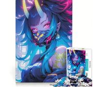 Puzzle da 1000 pezzi per adolescenti Guerriero Mascherato al Neon Gioco Divertente Allena la Mente e la Manica Migliora l'Amore tra le Coppie 38x52cm