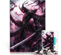 Puzzle da 1000 pezzi per adolescenti Guerriero Samurai Oscuro Sfida di gioco educativo giocattolo Migliorare l'amore tra le coppie 52x38cm