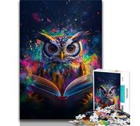 Puzzle da 1000 pezzi per adolescenti gufo che legge puzzle da 1000 pezzi antistress per ammazzare il tempo vacanza lista dei desideri con Babbo Natale 75x50cm