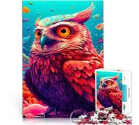 Puzzle da 1000 pezzi per adolescenti Gufo della fantasia Giocattoli educativi per l'apprendimento Giochi per famiglie grande regalo 38x26cm